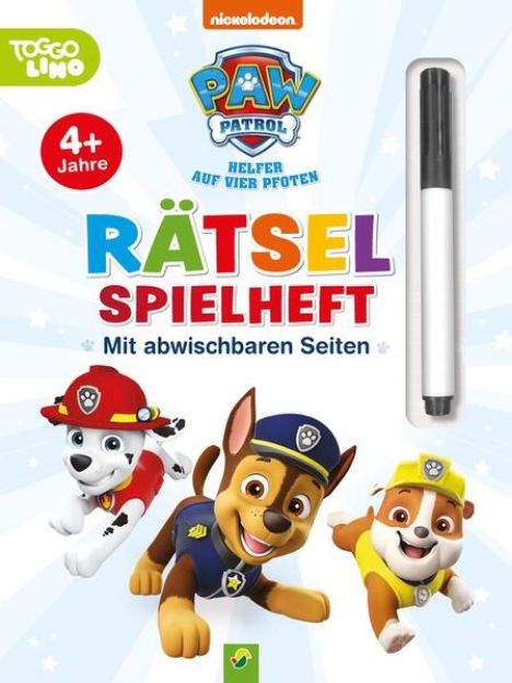 Bild zu Paw Patrol Rätselspielheft mit Stift und abwischbaren Seiten von Schwager & Steinlein Verlag