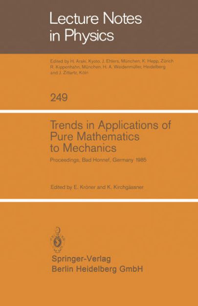 Bild zu Trends in Applications of Pure Mathematics to Mechanics von Klaus (Hrsg.) Kirchgässner