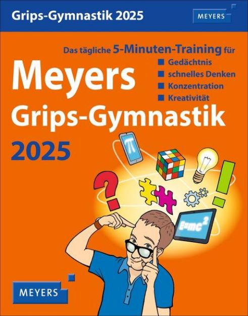 Bild zu Meyers Grips-Gymnastik Tagesabreißkalender 2025 - Das tägliche 5-Minuten-Training für Gedächtnis, schnelles Denken, Konzentration, Kreativität von Philip Kiefer