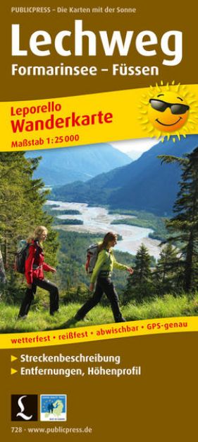 Bild zu Lechweg, Formarinsee - Füssen, Wanderkarte 1:25.000. 1:25'000