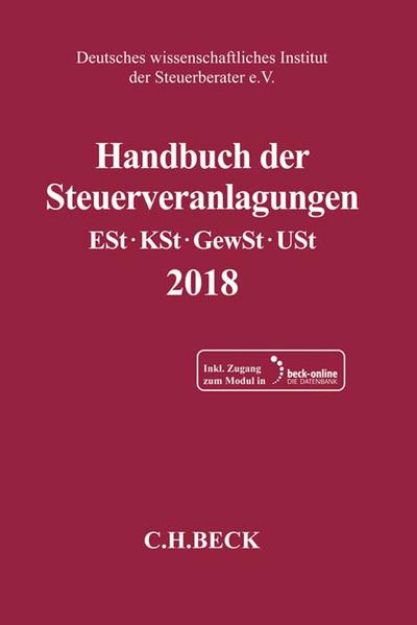 Bild zu Handbuch der Steuerveranlagungen von Deutsches wissenschaftliches Institut der Steuerberater e.V. (Hrsg.)