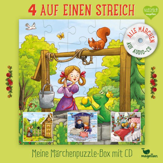 Bild zu 4 auf einen Streich - Meine Märchenpuzzle-Box mit CD von Rusalka (Nacherz.) Reh