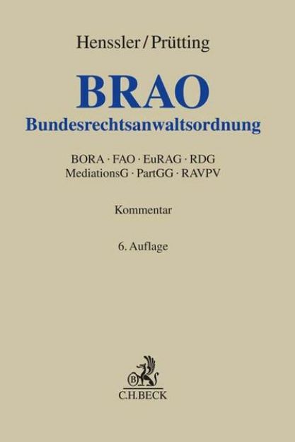 Bild zu Bundesrechtsanwaltsordnung von Martin (Hrsg.) Henssler