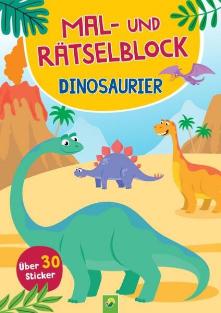 Bild zu Mal- und Rätselblock Dinosaurier