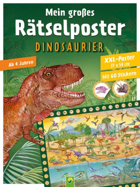 Bild von Mein großes Rätselposter Dinosaurier von Schwager & Steinlein Verlag