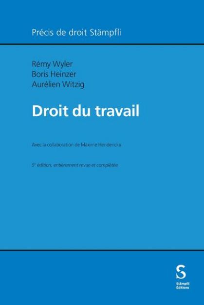 Bild zu Droit du travail von Rémy Wyler