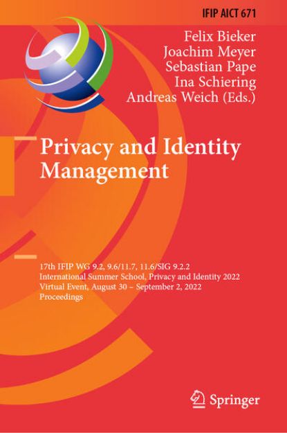 Bild von Privacy and Identity Management (eBook)