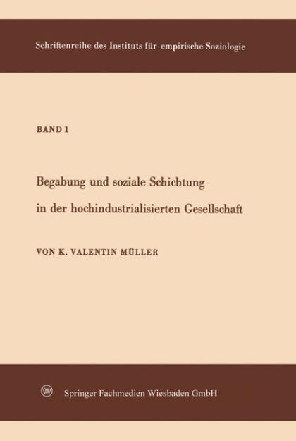 Bild von Begabung und soziale Schichtung in der hochindustrialisierten Gesellschaft (eBook)