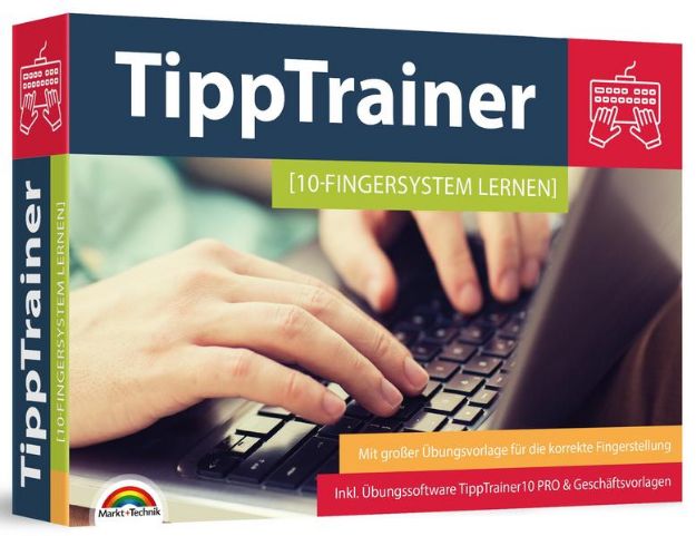 Bild von 10 Finger Tippen für zu Hause am PC lernen - blind jedes Wort finden - Maschinenschreiben inkl. Tipp Trainer Software für den PC von Markt+Technik Verlag GmbH