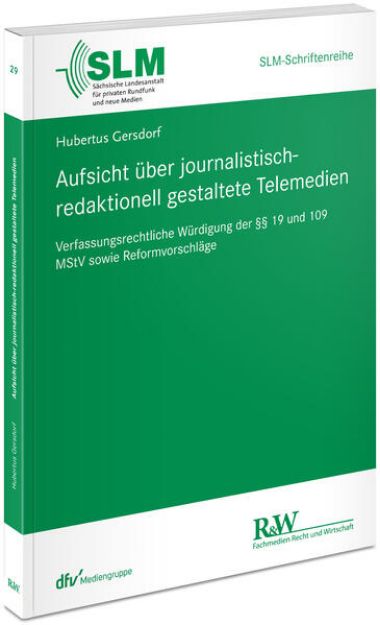 Bild von Aufsicht über journalistisch-redaktionell gestaltete Telemedien von Hubertus Gersdorf