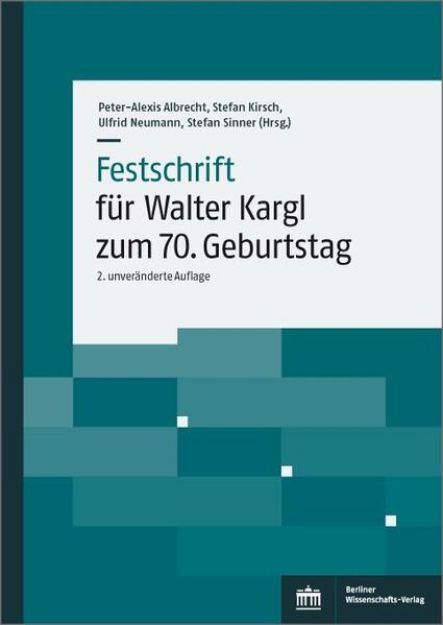 Bild von Festschrift für Walter Kargl zum 70. Geburtstag (eBook)