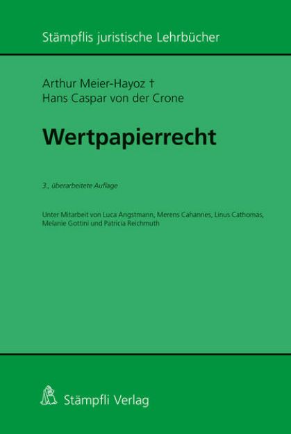 Bild von Wertpapierrecht von Arthur Meier-Hayoz