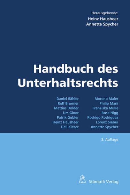 Bild von Handbuch des Unterhaltsrechts von Daniel Bähler