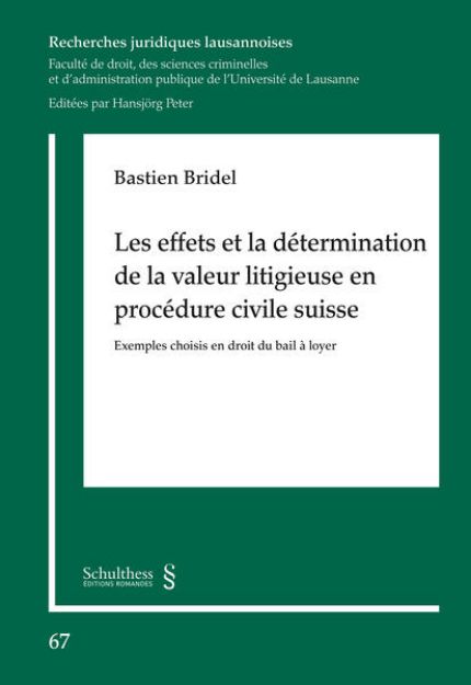 Bild von Les effets et la détermination de la valeur litigieuse en procédure civile suisse von Bastien Bridel